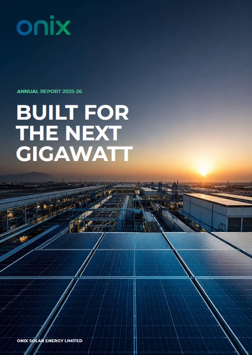 Onix Solar Energy Annual Report FY 2025-26